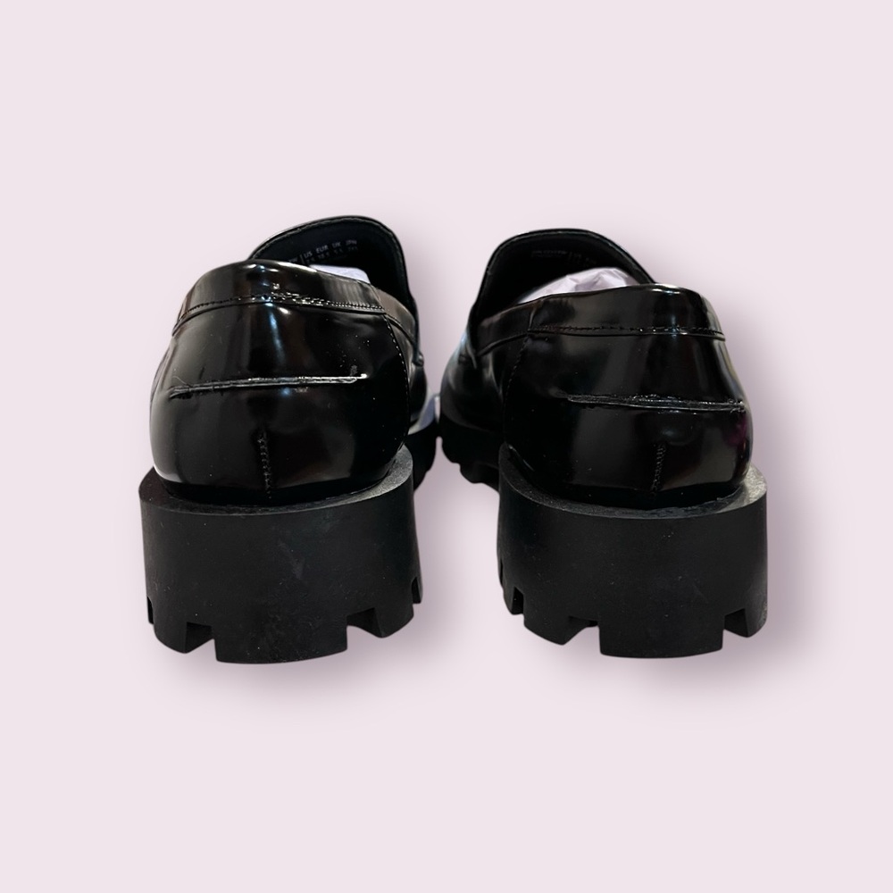 Black Chunky Penny Loafers Women’s Size 10 - Picture 3 of 4